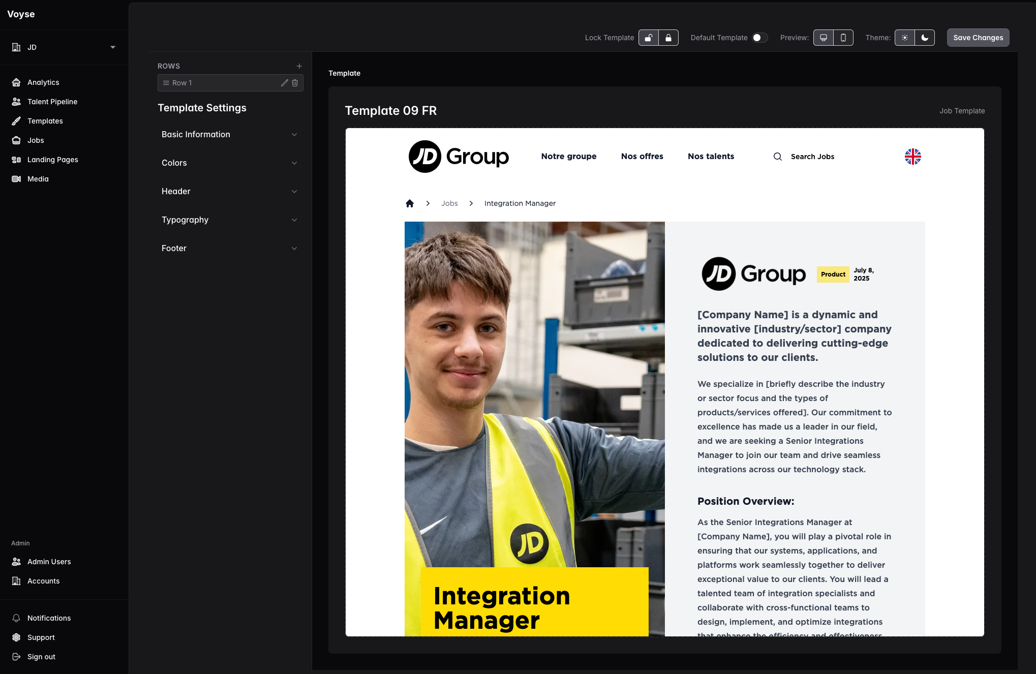 Applicant list screenshot